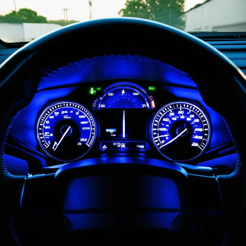 Car Dashboard at Night